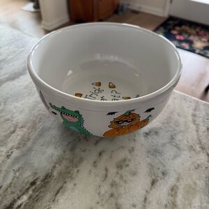 Signature Halloween Trick or Treat Kids Bowl - White with Colorful Characters